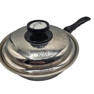 Kitchen Craft by Americraft Pot Pan Small Skillet Stainless Steel w/ Lid